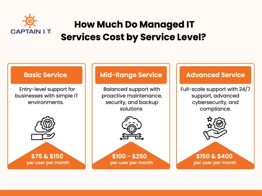 Managed IT Services Cost by Service Level